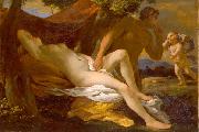 Nicolas Poussin of either Jupiter and Antiope or Venus and Satyr Nicolas Poussin